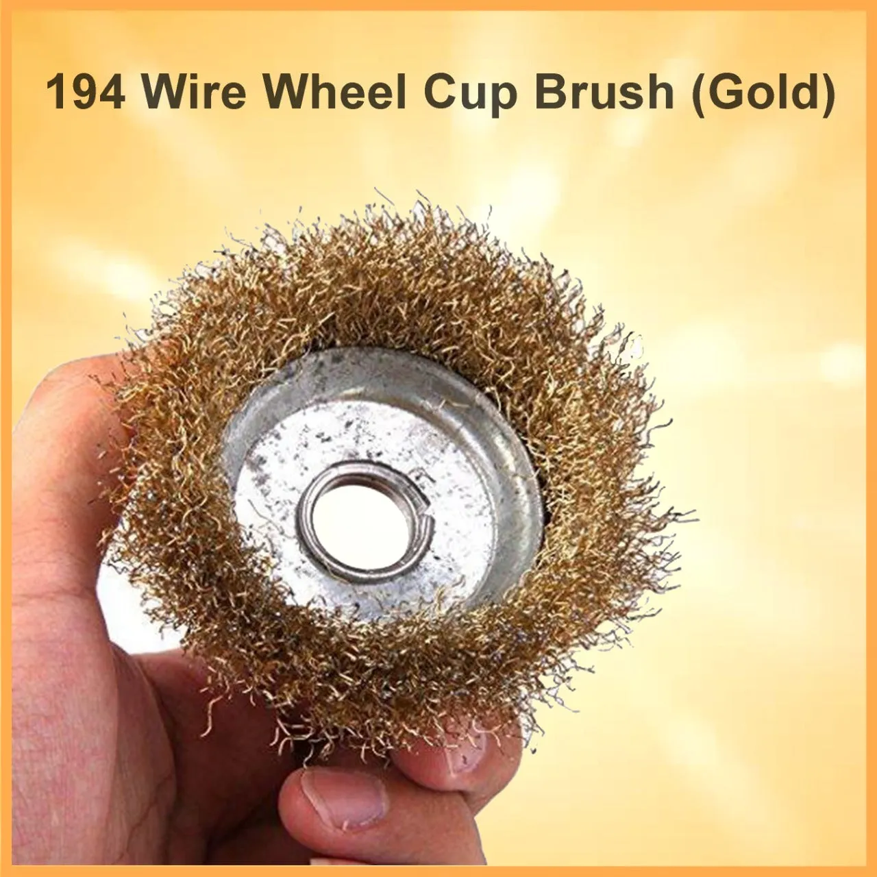 0194 Wire Wheel Cup Brush (Gold)