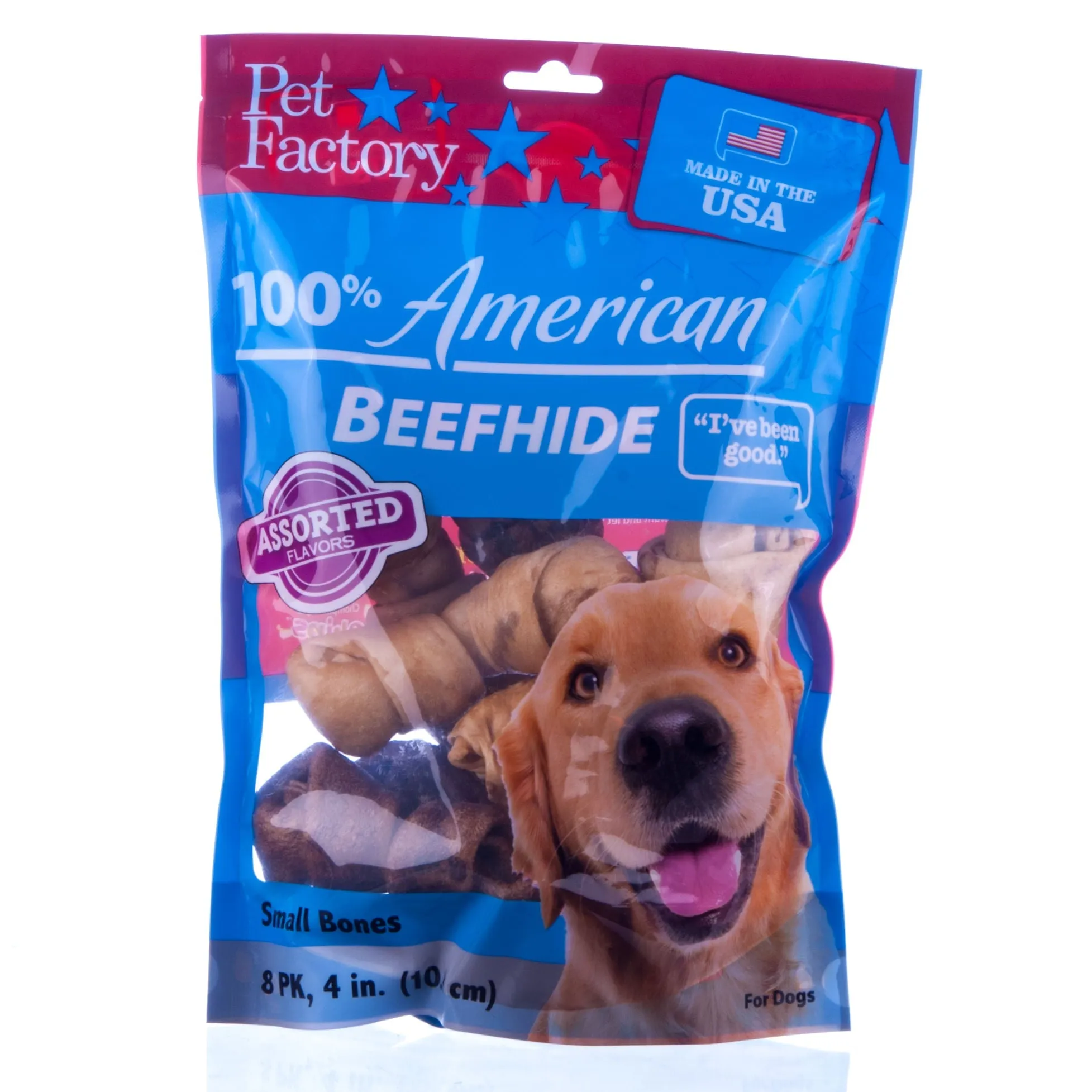 100% American Beefhide, Assorted Beef & Chicken Flavors, 18-pk, 5"