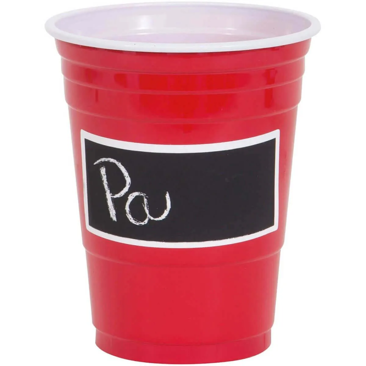 18oz Scratch Off Label Red Plastic Cups