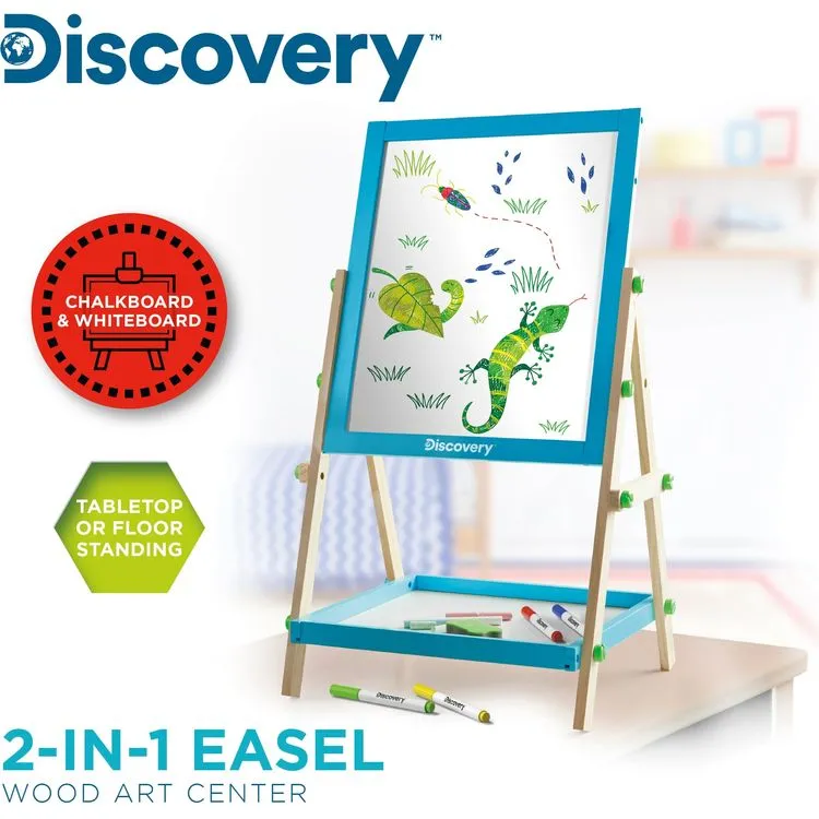 2-In-1 Wood Easel Art Center