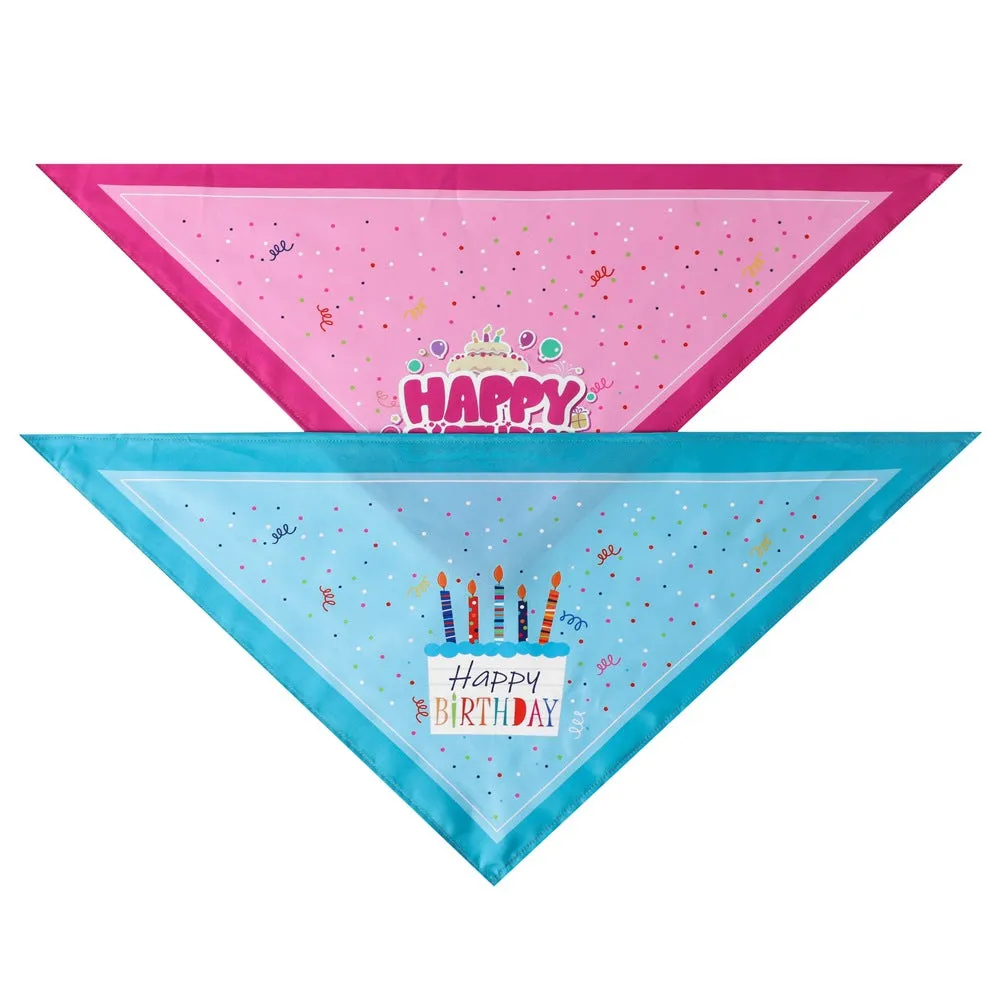 2 Piece Cartoon Pet Birthday Hat Pet Birthday Saliva Towel Dog Triangle Towel Pet Accessories Pet Supplies