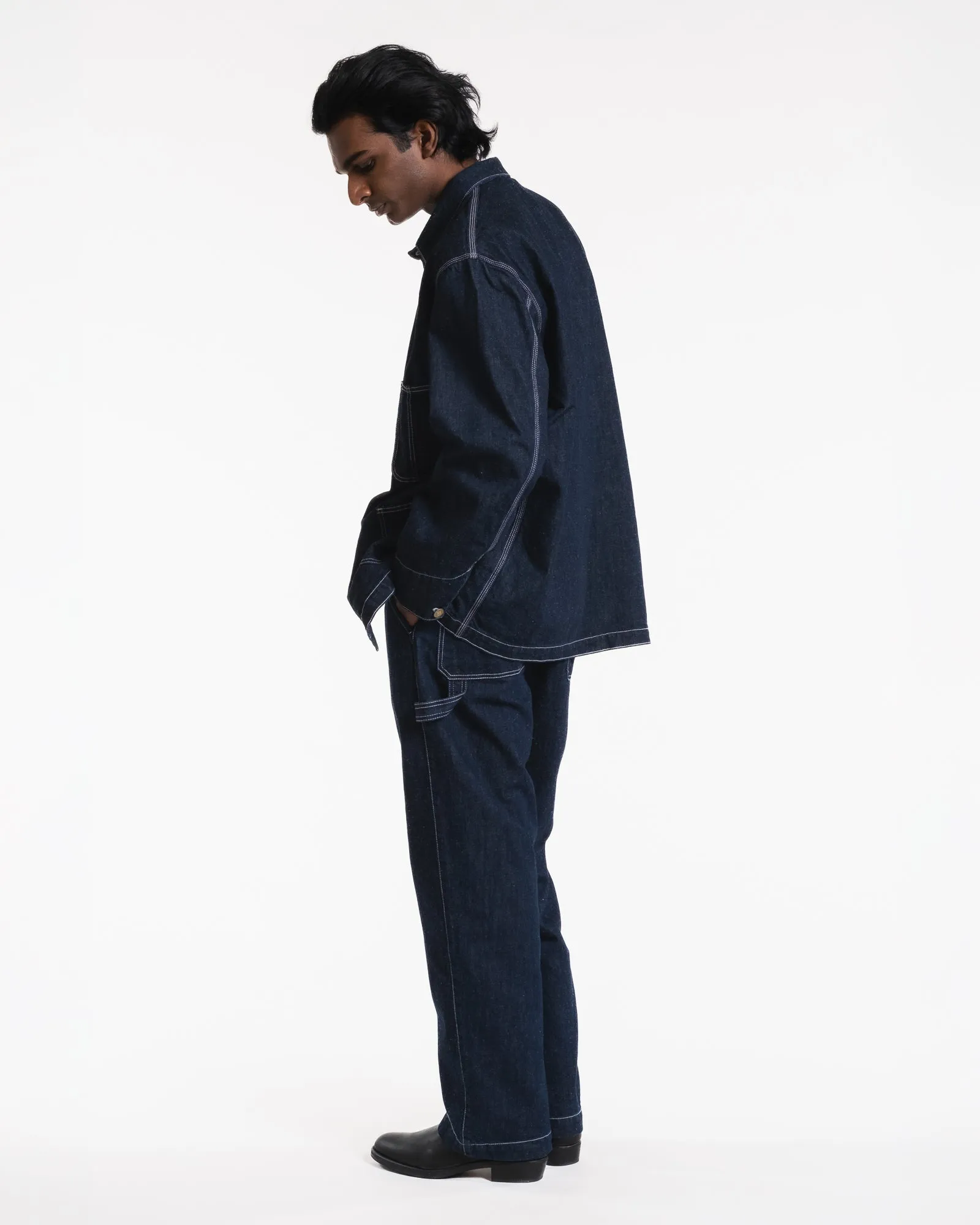 Alcatraz Jacket Hemp Denim Indigo