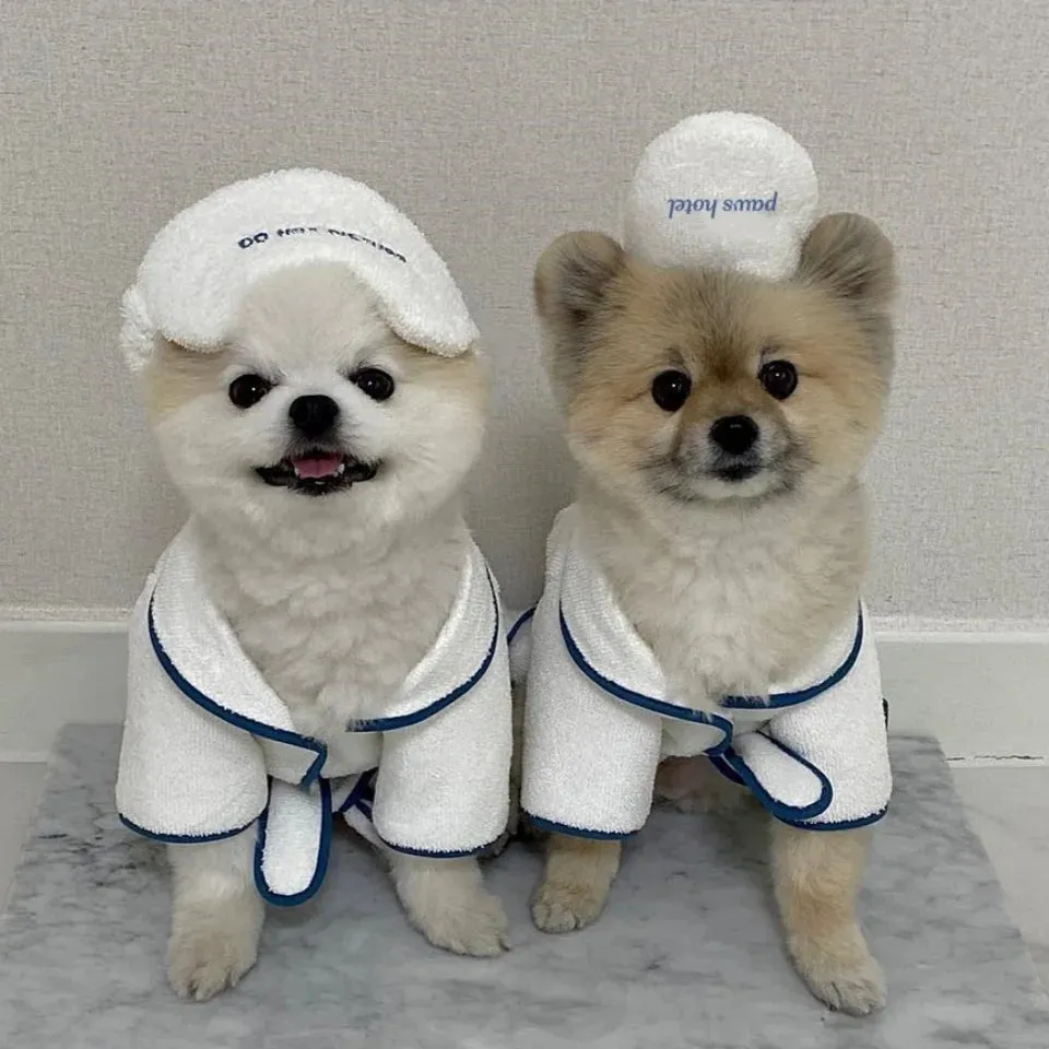 Anniepaw Pet Bathrobe Soft Drying Towel Warm Pajamas for Dogs