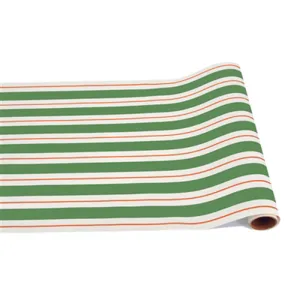 Awning Stripe Paper Runner - Green & Red