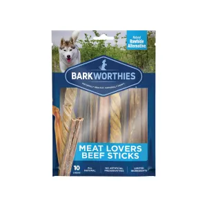 Barkworthies Meat Lovers Beef Sticks Dog Chews