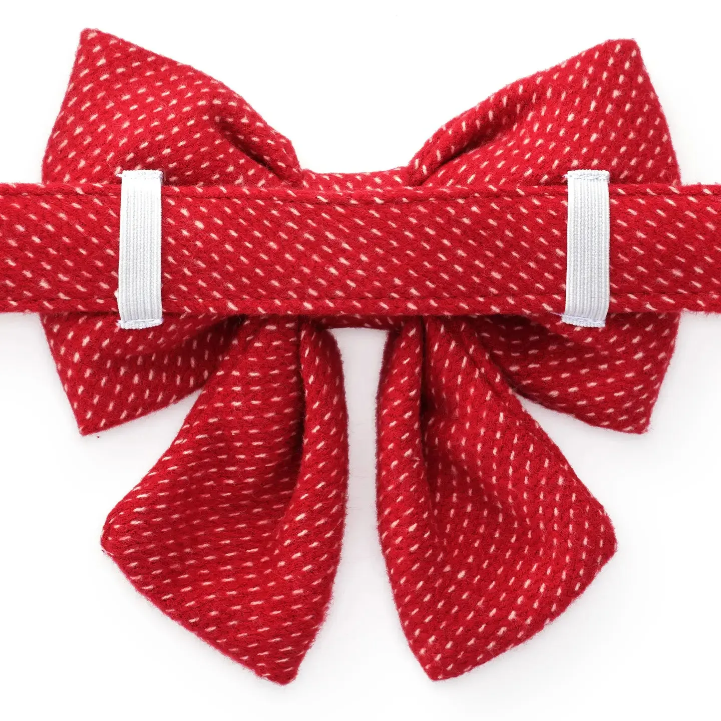 Berry Stitch Flannel Holiday Lady Dog Bow