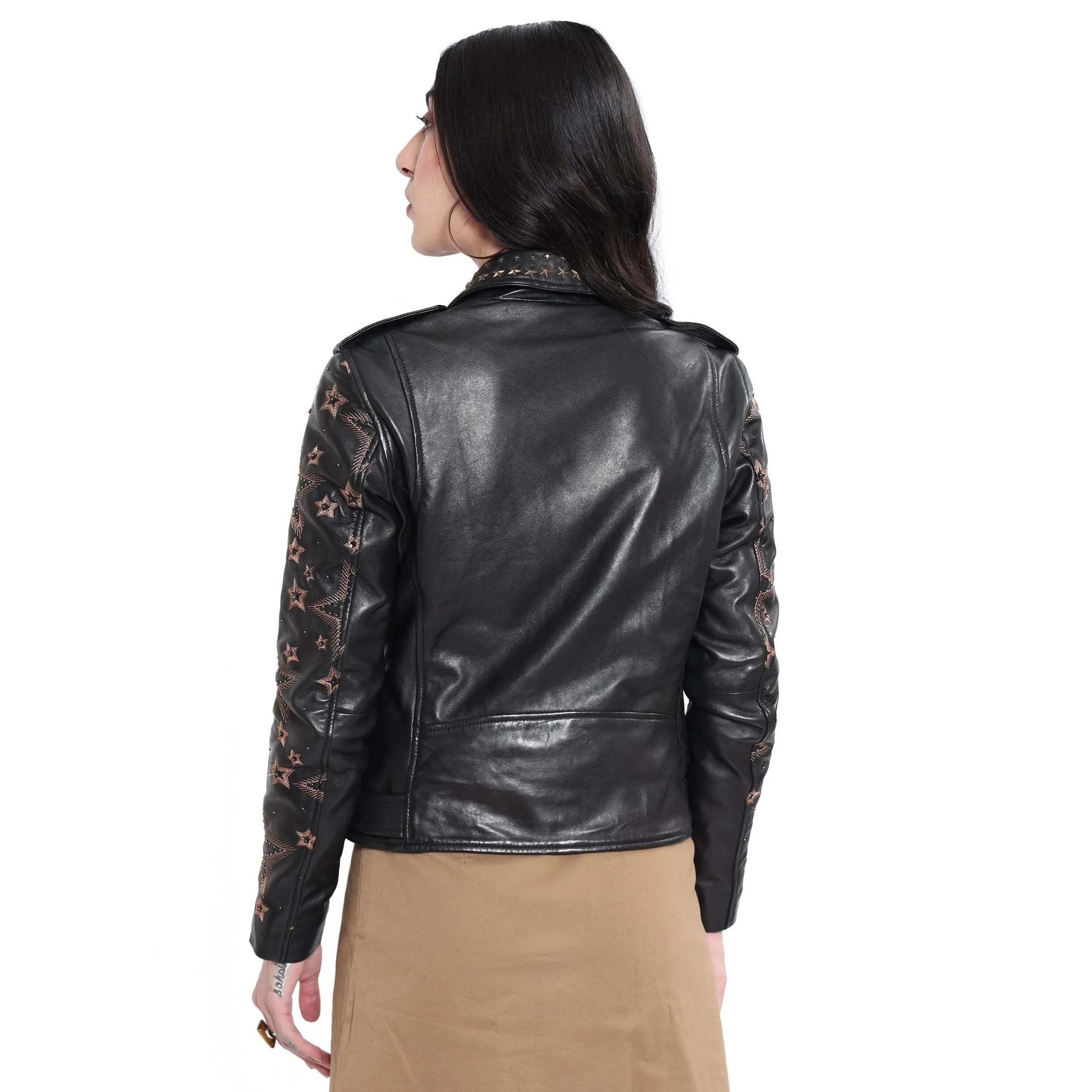 Brown Star LEATHER Jacket