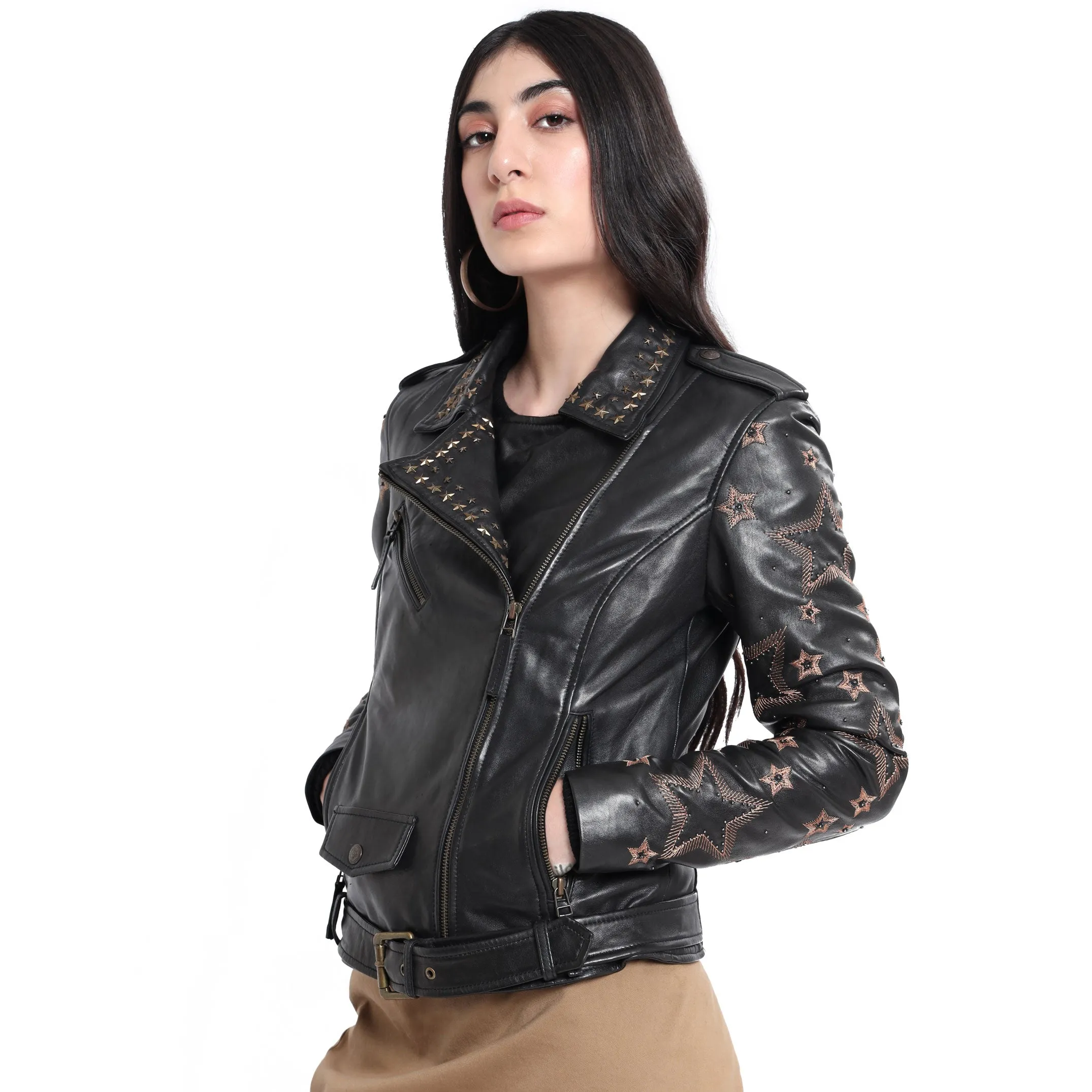 Brown Star LEATHER Jacket