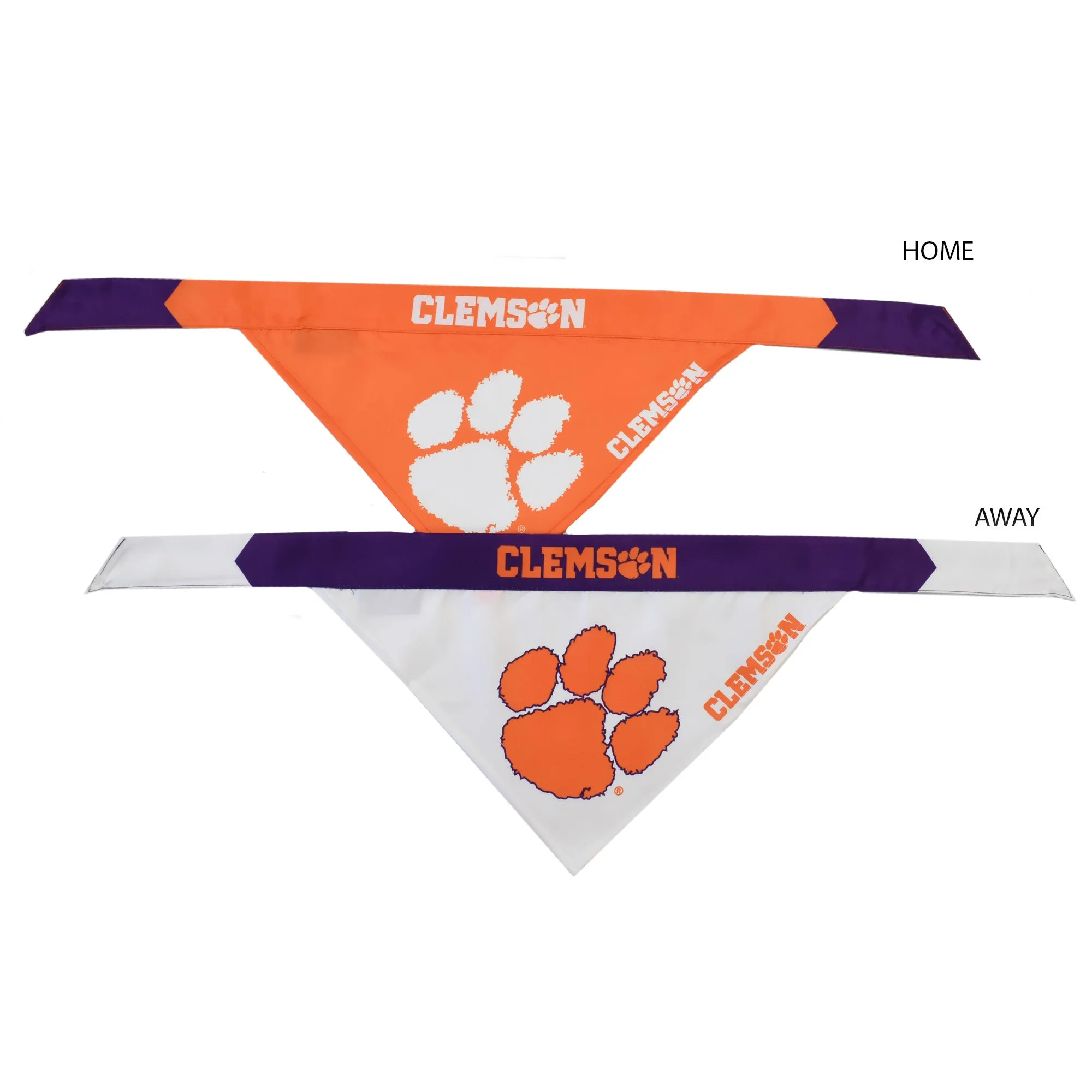 Clemson University Home and Away Pet Bandana Set