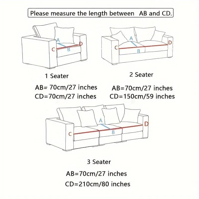 Cozy Seersucker Sofa Cover Nonslip Warm Stainresistant