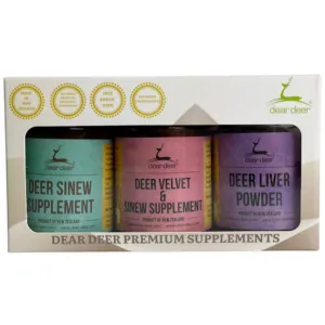 Dear Deer Dog Supplement Set (Velvet Sinew Supplement, Sinew Supplement, Liver Powder)