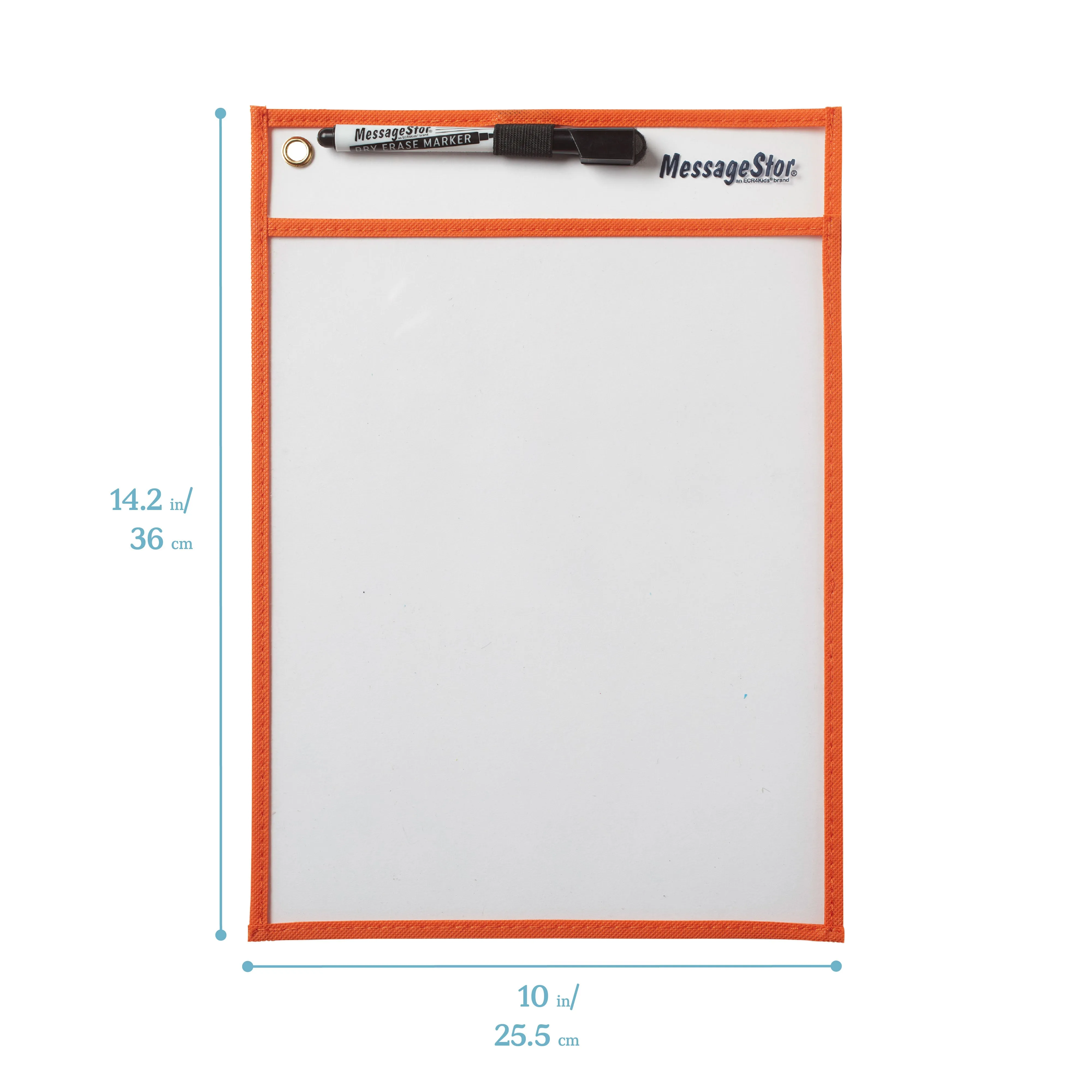 Dry-Erase Pockets with Markers, Reusable Sleeves, 10-Piece