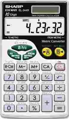 El344Rb Metric Conversion Wallet Calculator 10-Digit Lcd