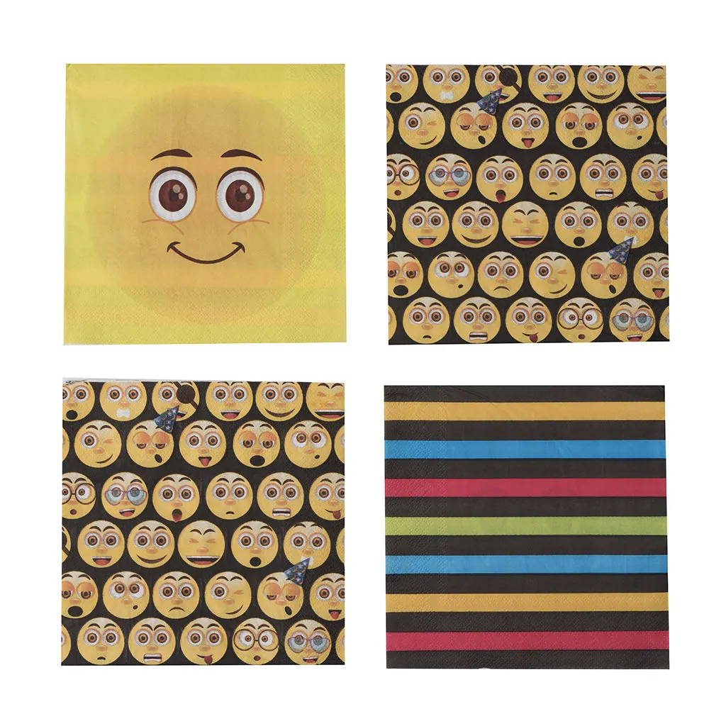 Emoji Party Napkins 160 Pack 6.5"x6.5"