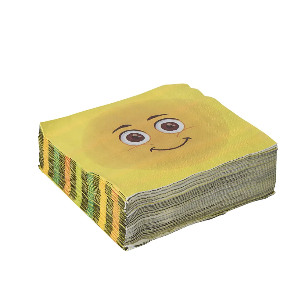 Emoji Party Napkins 160 Pack 6.5"x6.5"