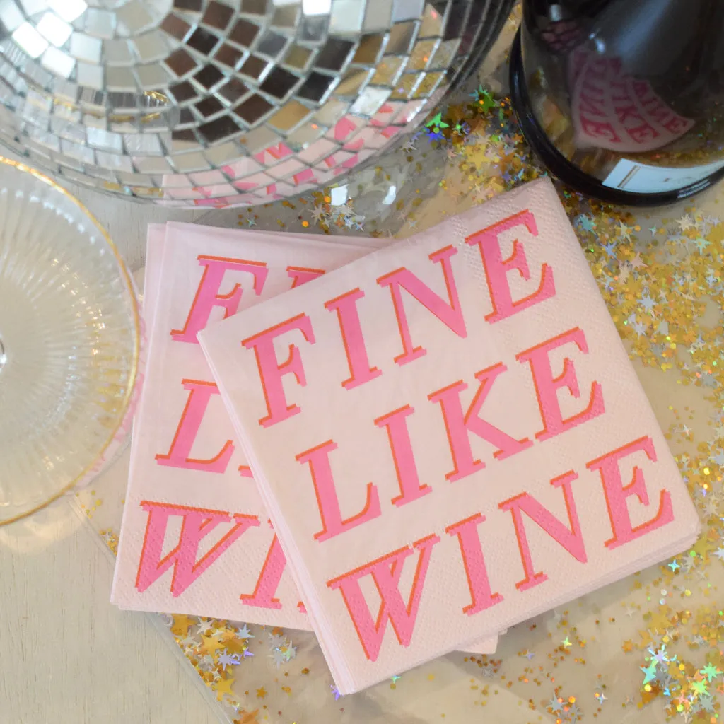 Fine Like Wine Beverage Napkins