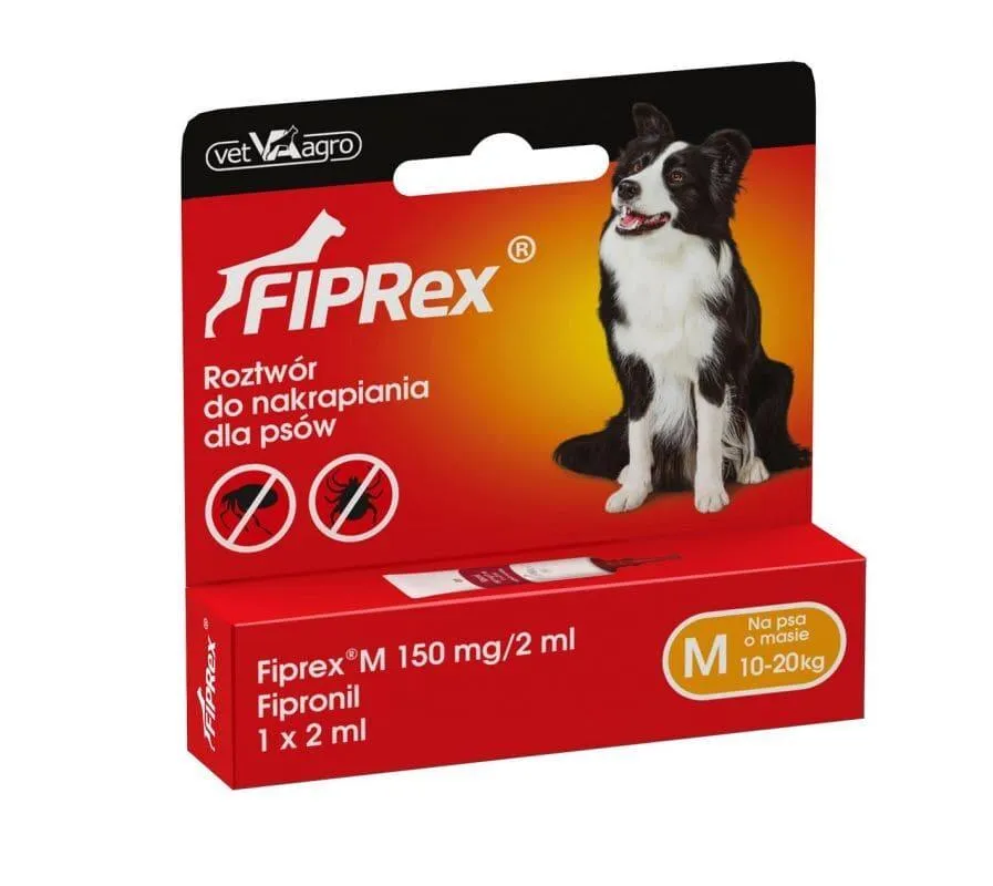 Fiprex M, Spot on supplies, spots on head for dogs, 10-20 kg 2 ml 1 tube