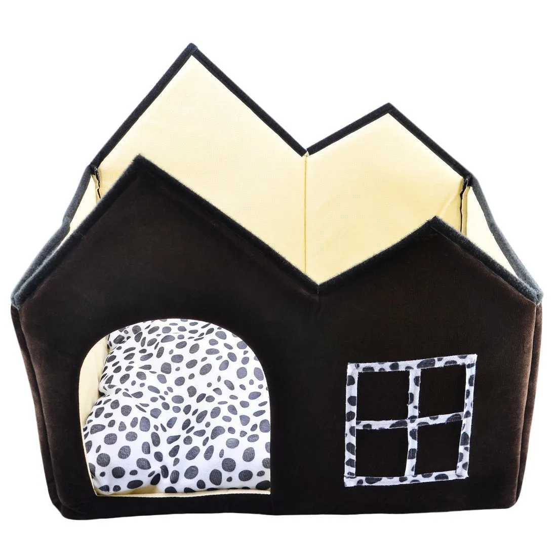 Foldable Dog Puppy Cat House Warm Nest Cotton with Cushion Thicken Soft Comfortable Pet Bed