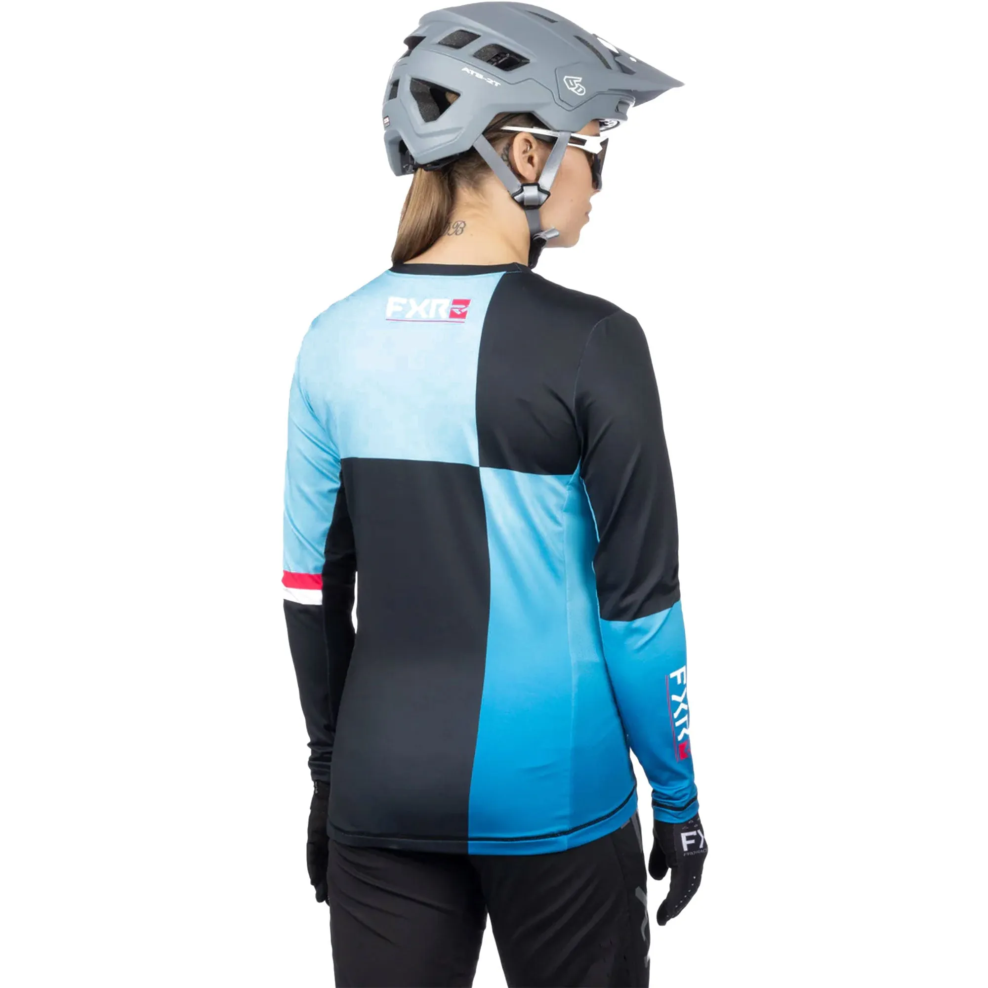 FXR ProFlex UPF Long Sleeve Offroad Jersey Sky Fade/Black Blue