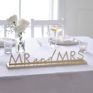 Ginger Ray Gold Metal Mr and Mrs Sign