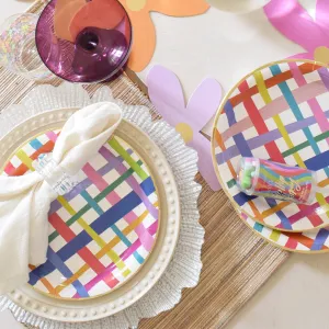 Gingham Paper Plate Set