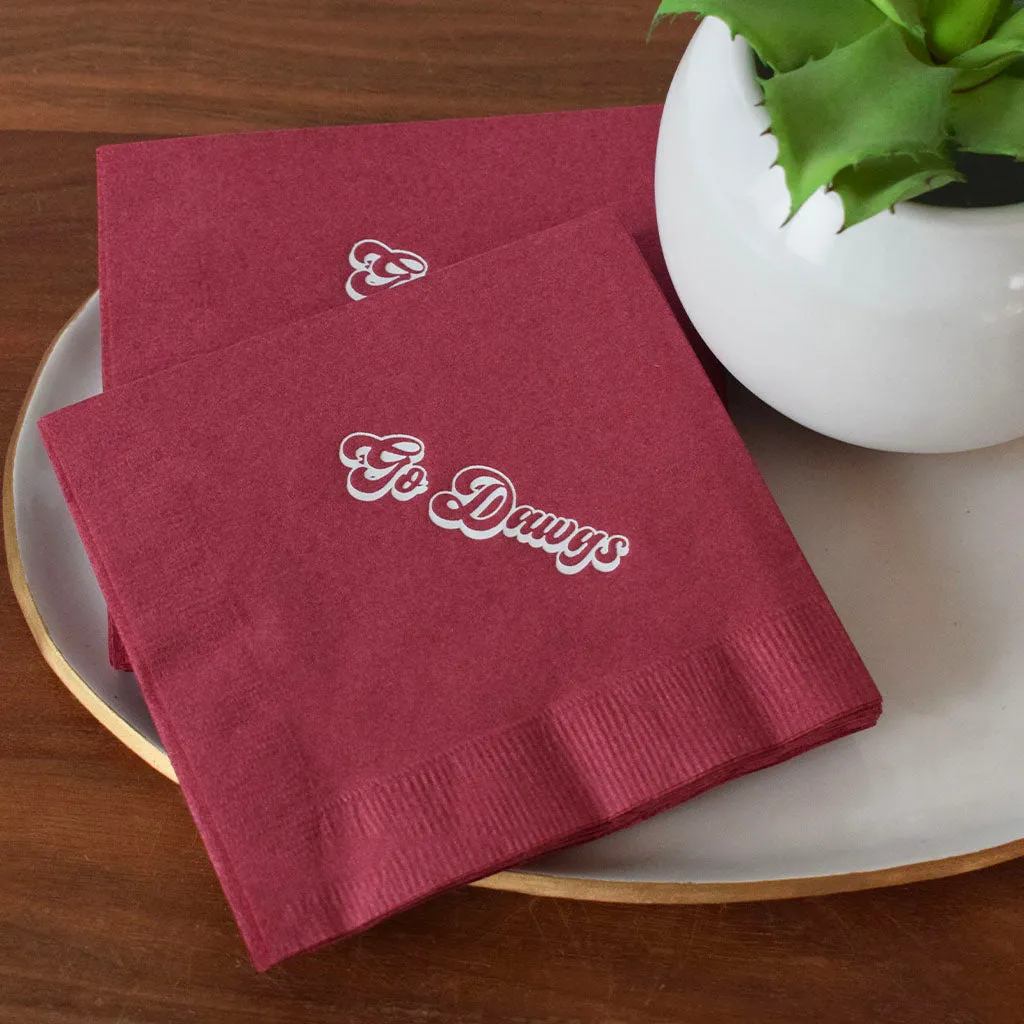 Go Dawgs Beverage Napkins