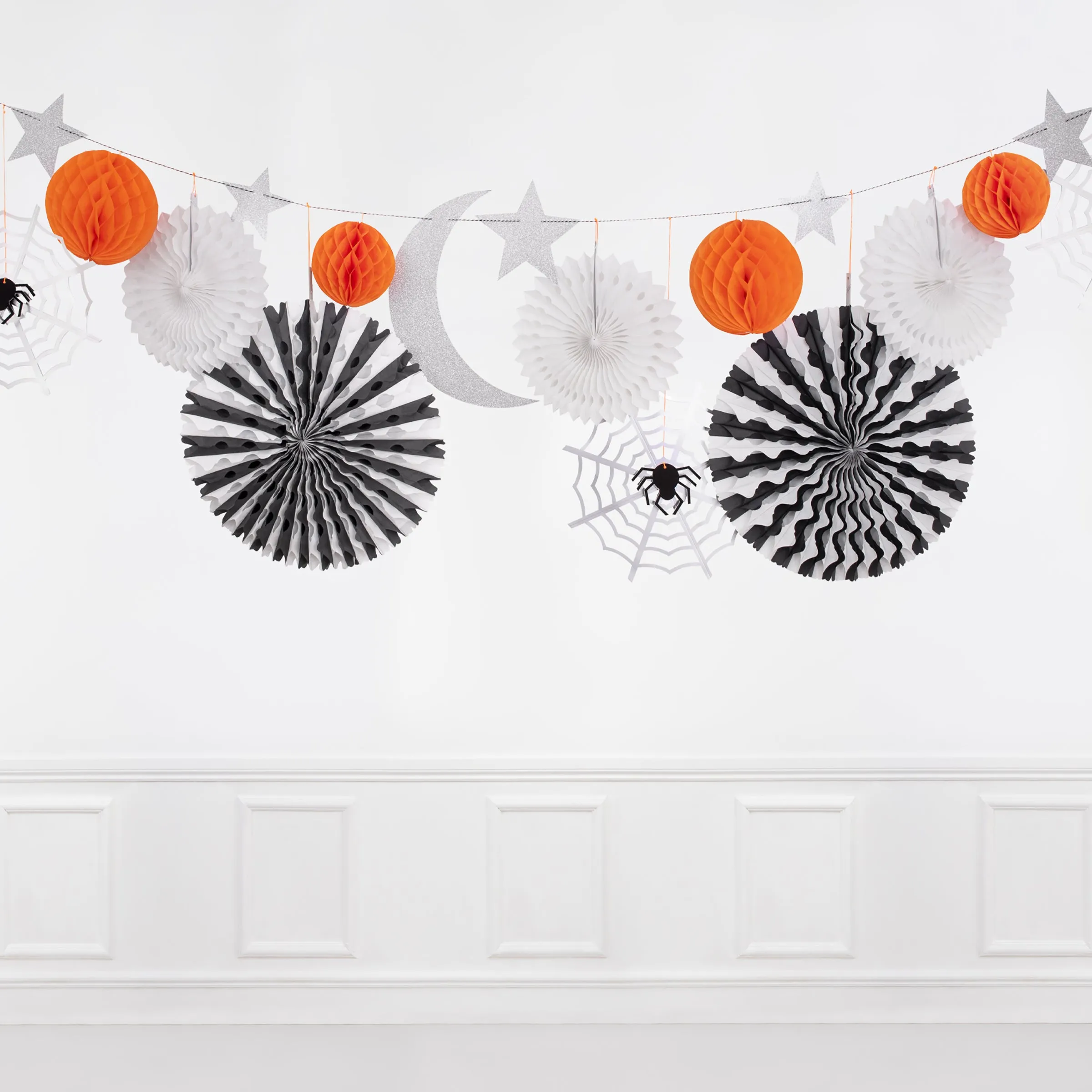 Halloween Honeycomb Shapes Garland