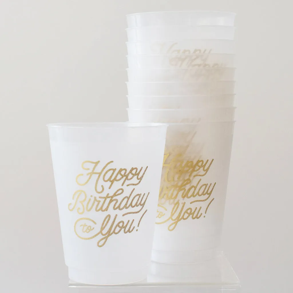 Happy Birthday To You Frosted Cups