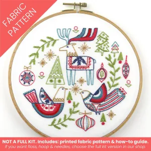 Holiday Folk Printed Fabric Pattern