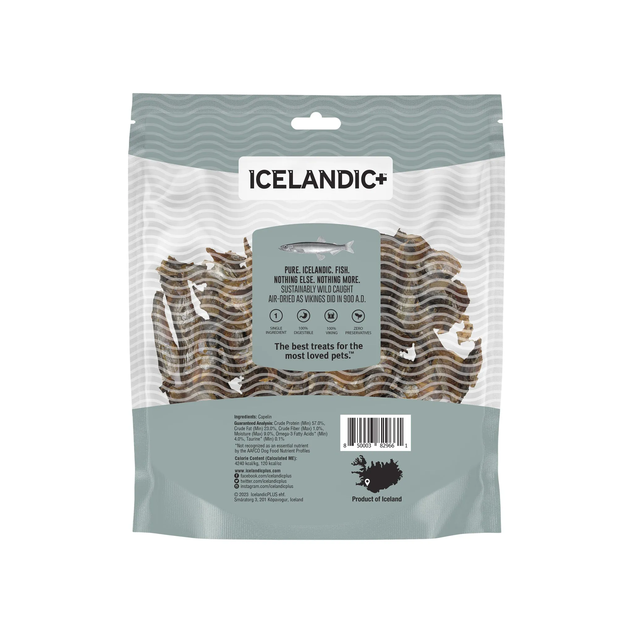 Icelandic  Capelin Whole Fish & Pieces Dog Treats