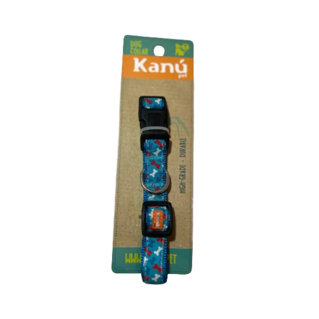 Kanu Pet Blue Bones Dog Collar