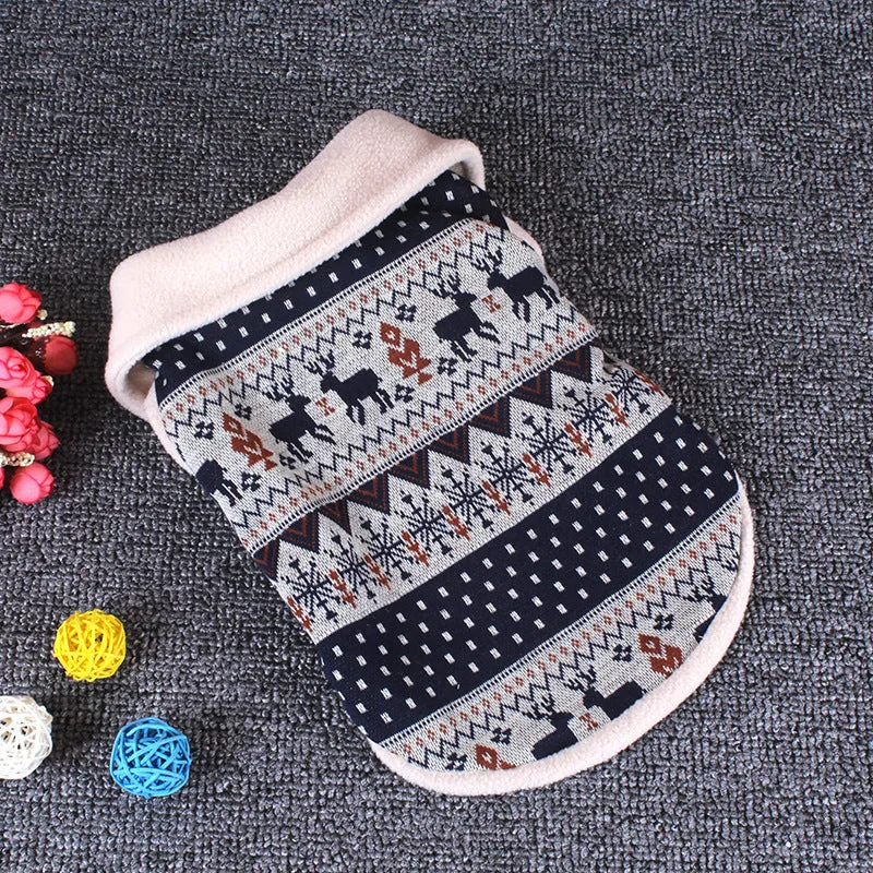 Knitted Christmas Fall Winter Cotton Sweater for Dogs to provide warm