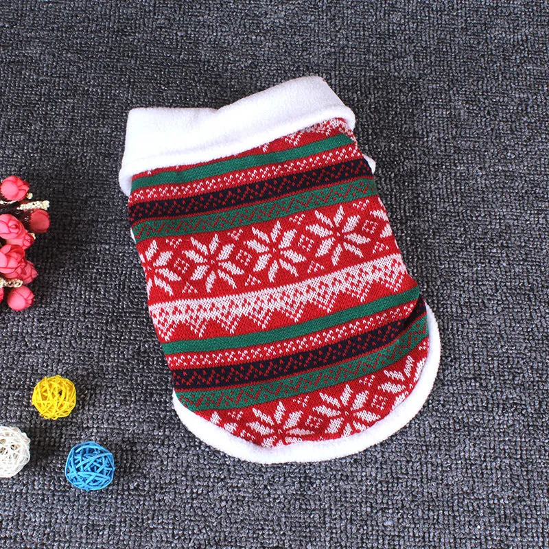 Knitted Christmas Fall Winter Cotton Sweater for Dogs to provide warm