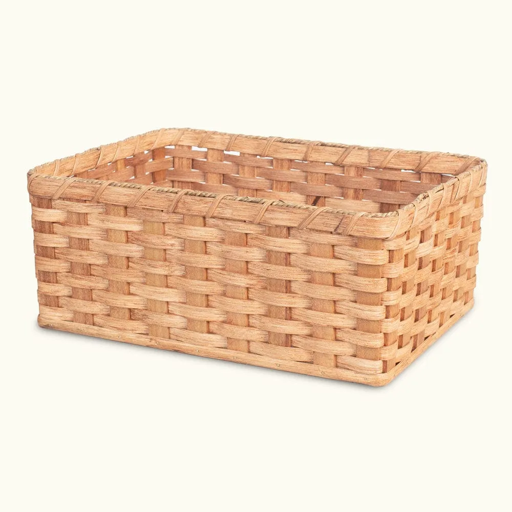 Large Organizer Basket | Amish Woven Wicker Decorative Storage