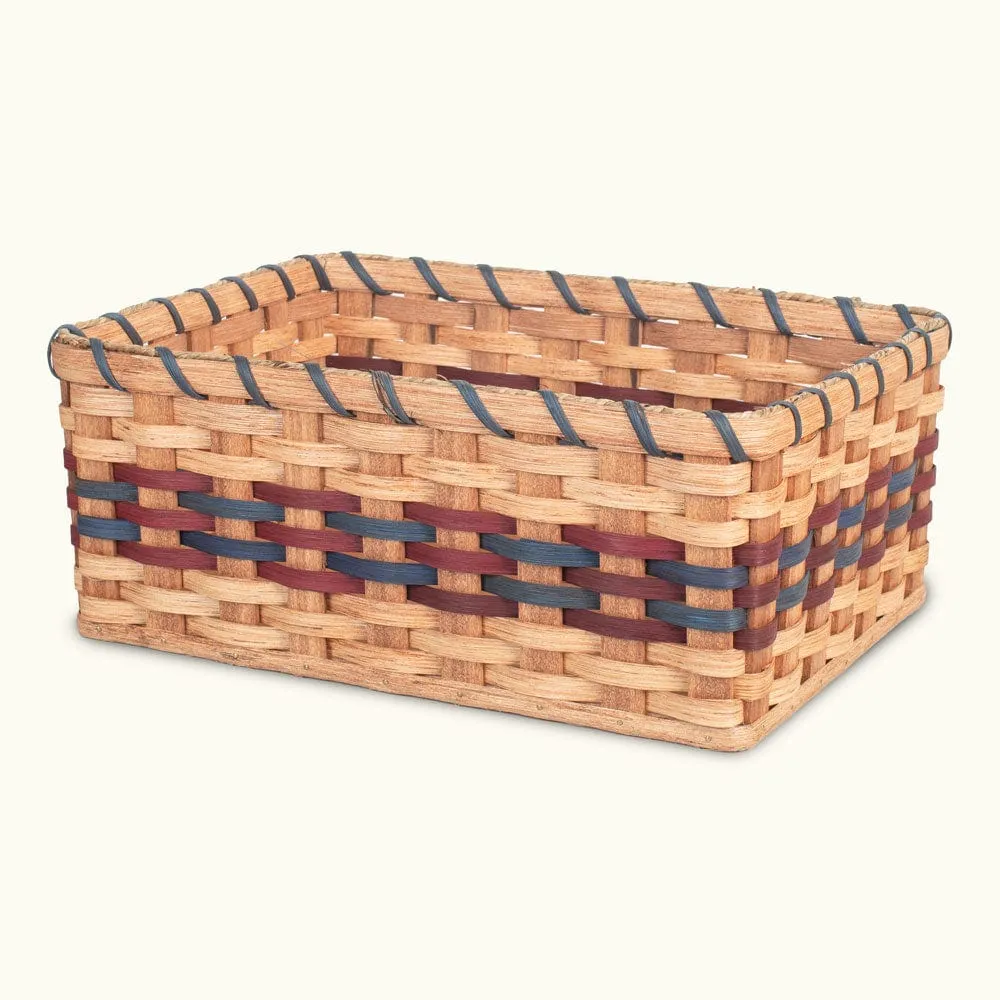 Large Organizer Basket | Amish Woven Wicker Decorative Storage