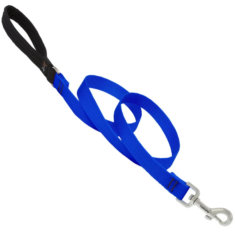 LupinePet Basic Solids Blue Blue Nylon Dog Leash