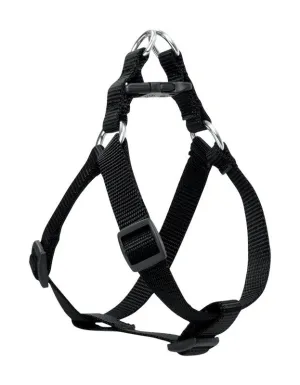 LupinePet Black Solid Nylon Dog Step-In Harness Medium