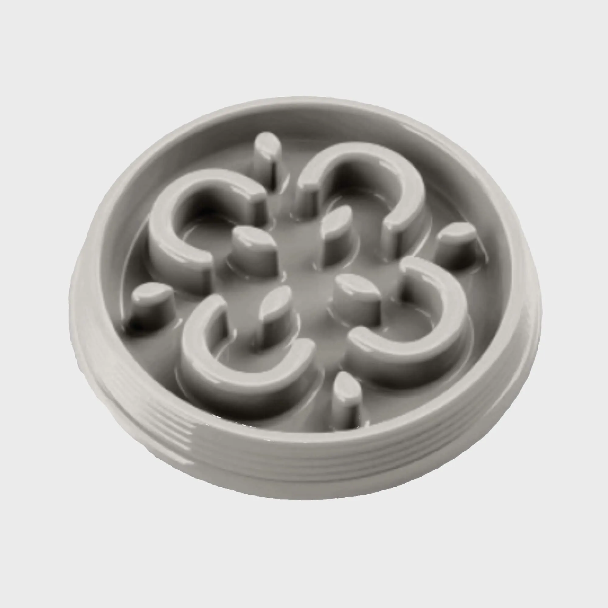 Medallion slow feeder puzzle dog bowl