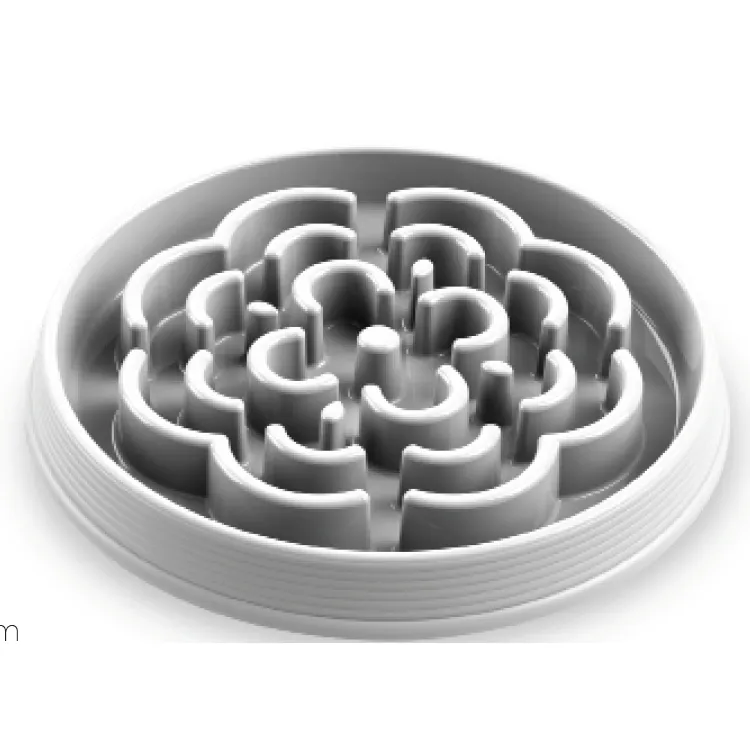 Medallion slow feeder puzzle dog bowl