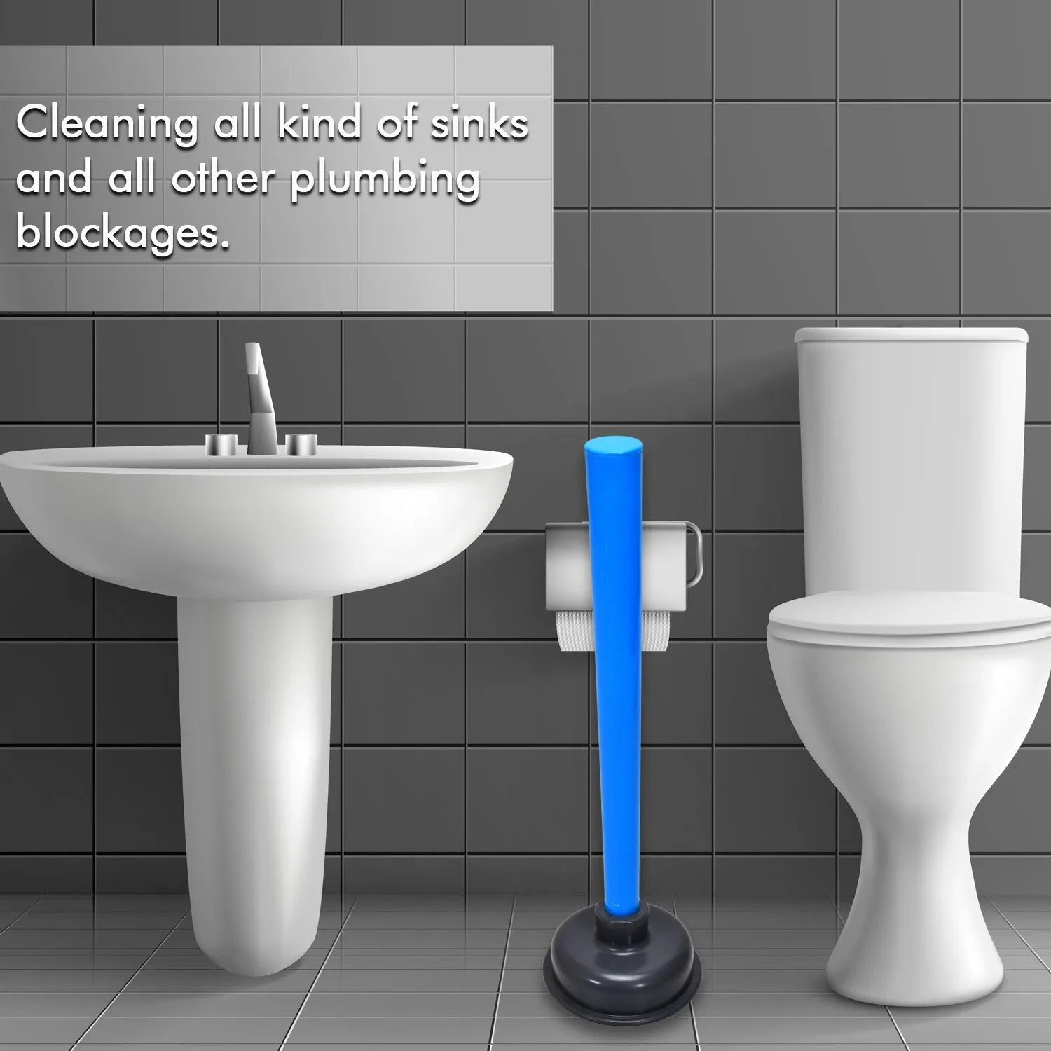 Multifunctional Toilet Plunger, Toilet Blockage Remover Suction Device