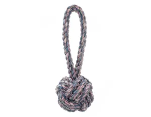 Navy, Blue, Creme and Pink Marbled Celtic Knot Rope Dog Toy