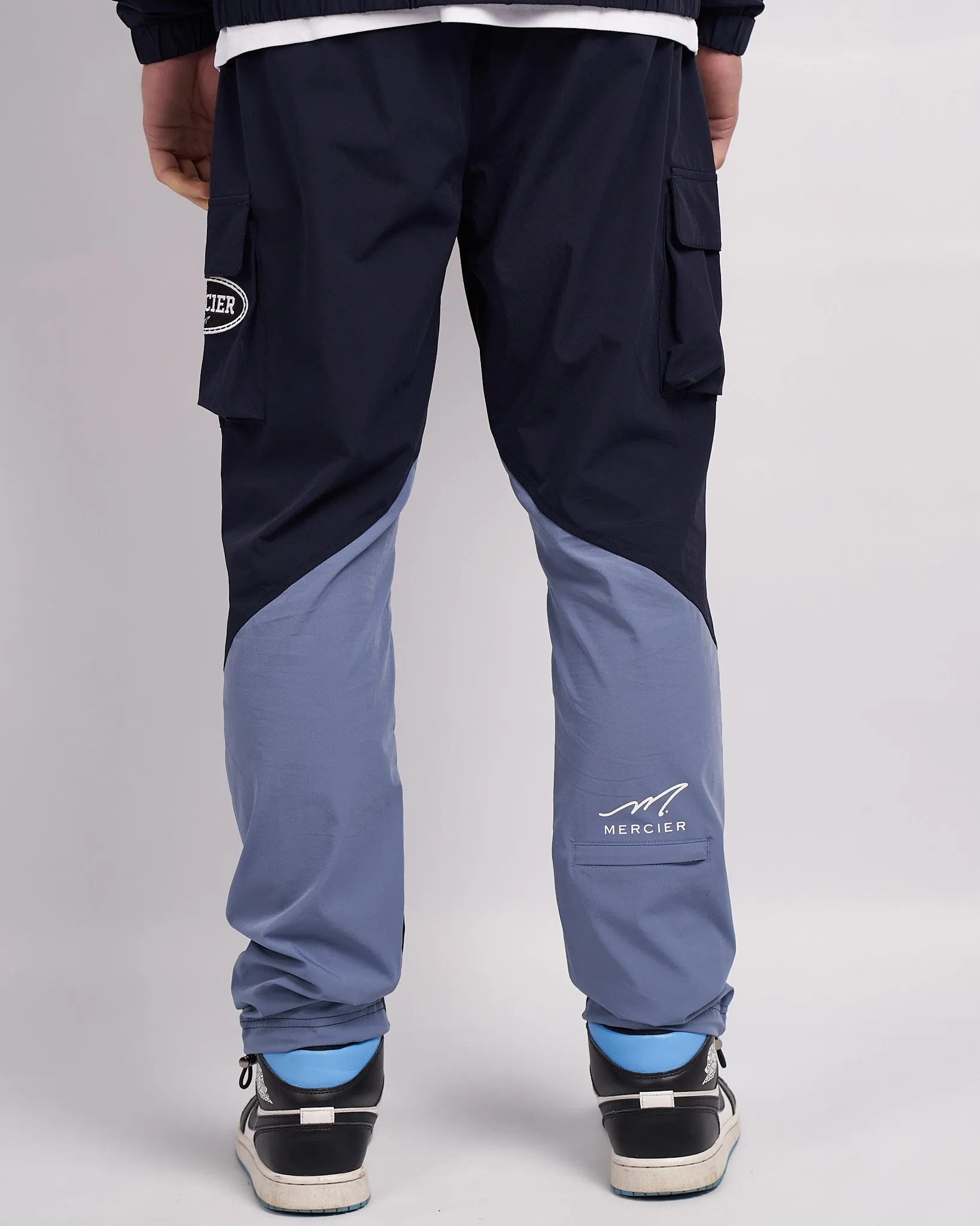 Navy Placid Blue Mono Badge Panelled Cargos