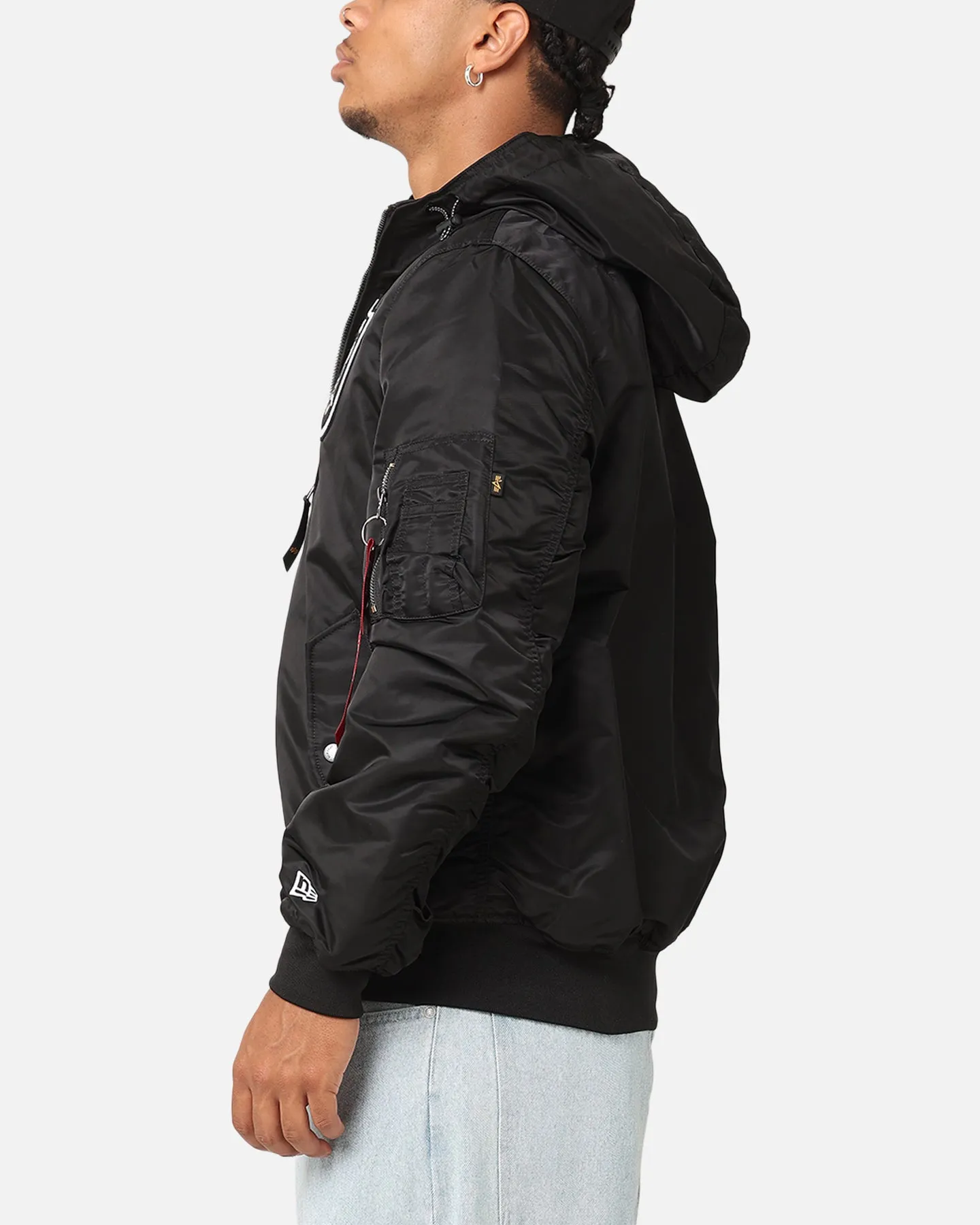 New Era Las Vegas Raiders Alpha Industries L-2B Hooded Bomber Jacket Black