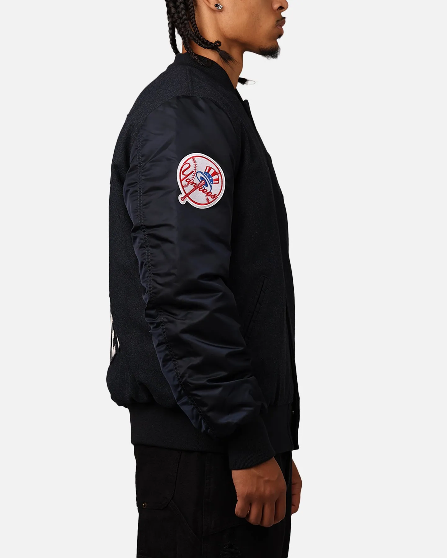 New Era New York Yankees Alpha Industries MA-1 Wool Varsity Jacket Navy