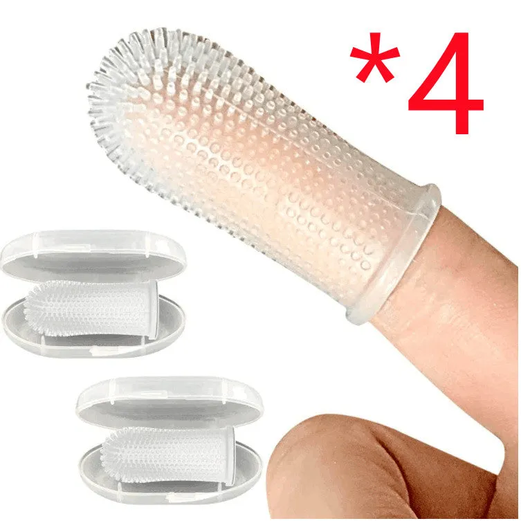 Pet Fingertip Cleaning Silicone Toothbrush