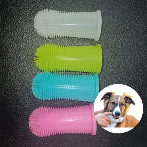 Pet Fingertip Cleaning Silicone Toothbrush