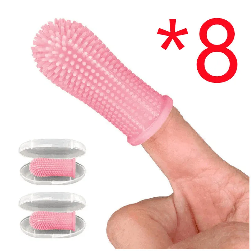 Pet Fingertip Cleaning Silicone Toothbrush