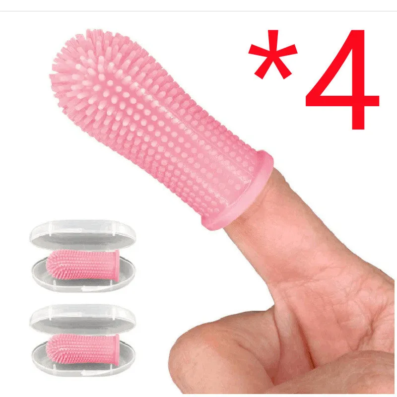 Pet Fingertip Cleaning Silicone Toothbrush