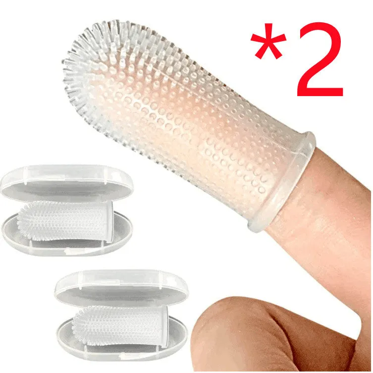 Pet Fingertip Cleaning Silicone Toothbrush