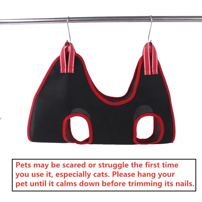 Pet Grooming Hammock For Dog & Cat, Cat Hammock Restraint Bag For Bathing Trimming Nail Clipping